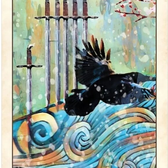 Crow tarot MINI, familiar, pocket size, Rider-Waite, Beginner deck 128 page book - Picture 7 of 10